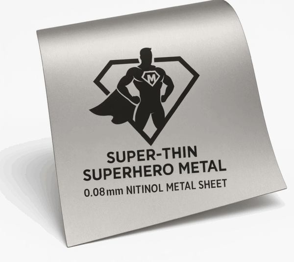 0.08mm nitinol metal sheet with shape memory and superelastic properties