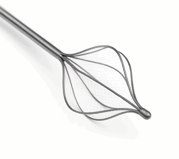 Custom 0 Tip Nitinol Basket with atraumatic closed tip for safe retrieval