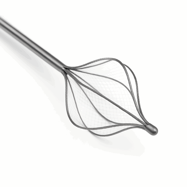 Custom 0 Tip Nitinol Basket with atraumatic closed tip for safe retrieval