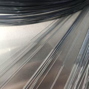 medical-grade nitinol guide wire in radiology procedure