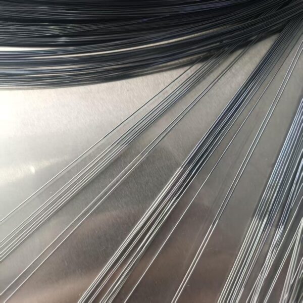 medical-grade nitinol guide wire in radiology procedure